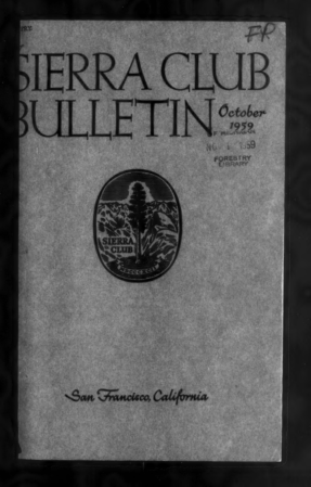 Sierra Club Bulletin 1959 Vol 44 No 7 October thumbnail